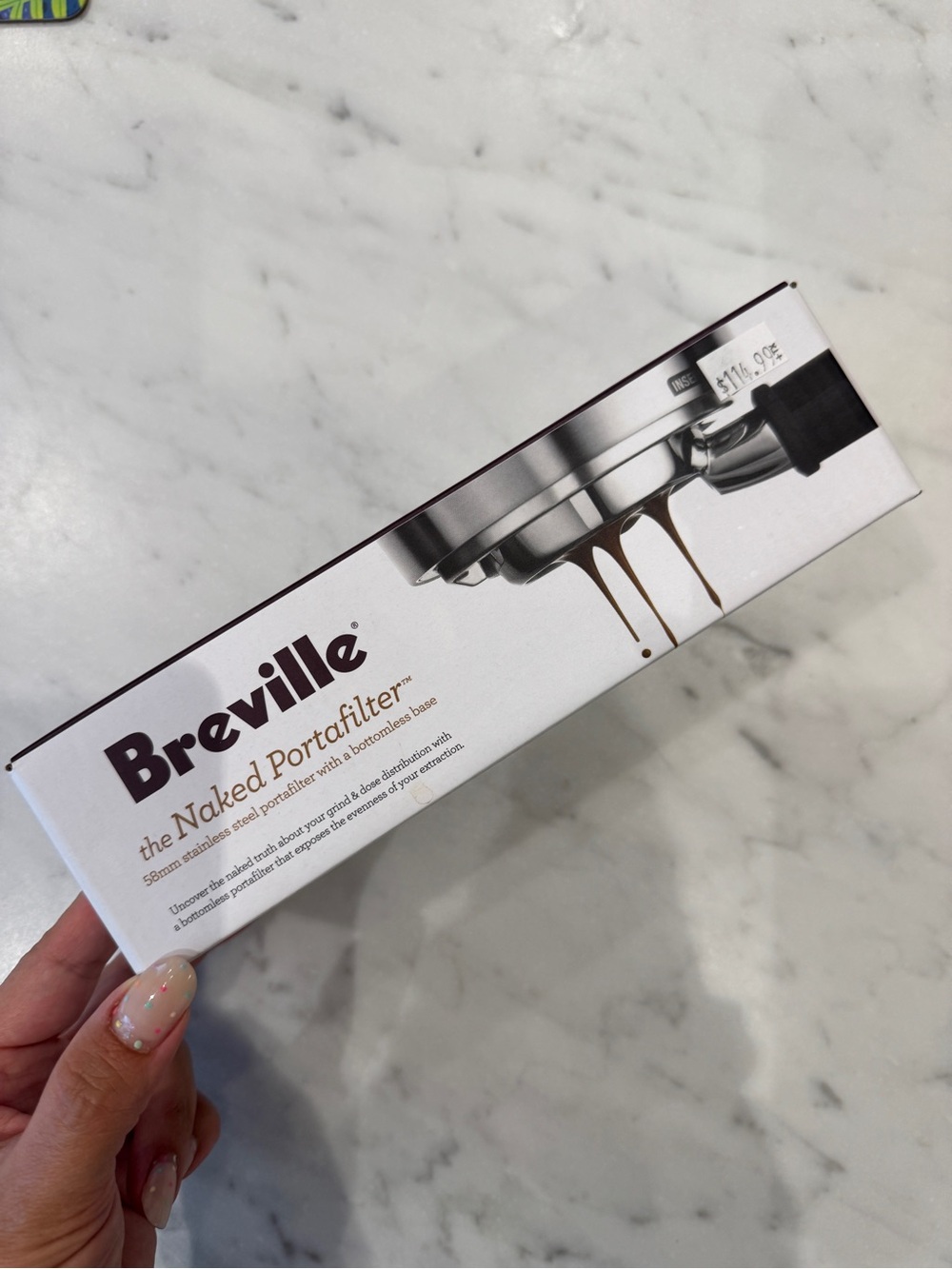 Breville the Naked Portafilter 58mm Stainless Steel Bottomless Base